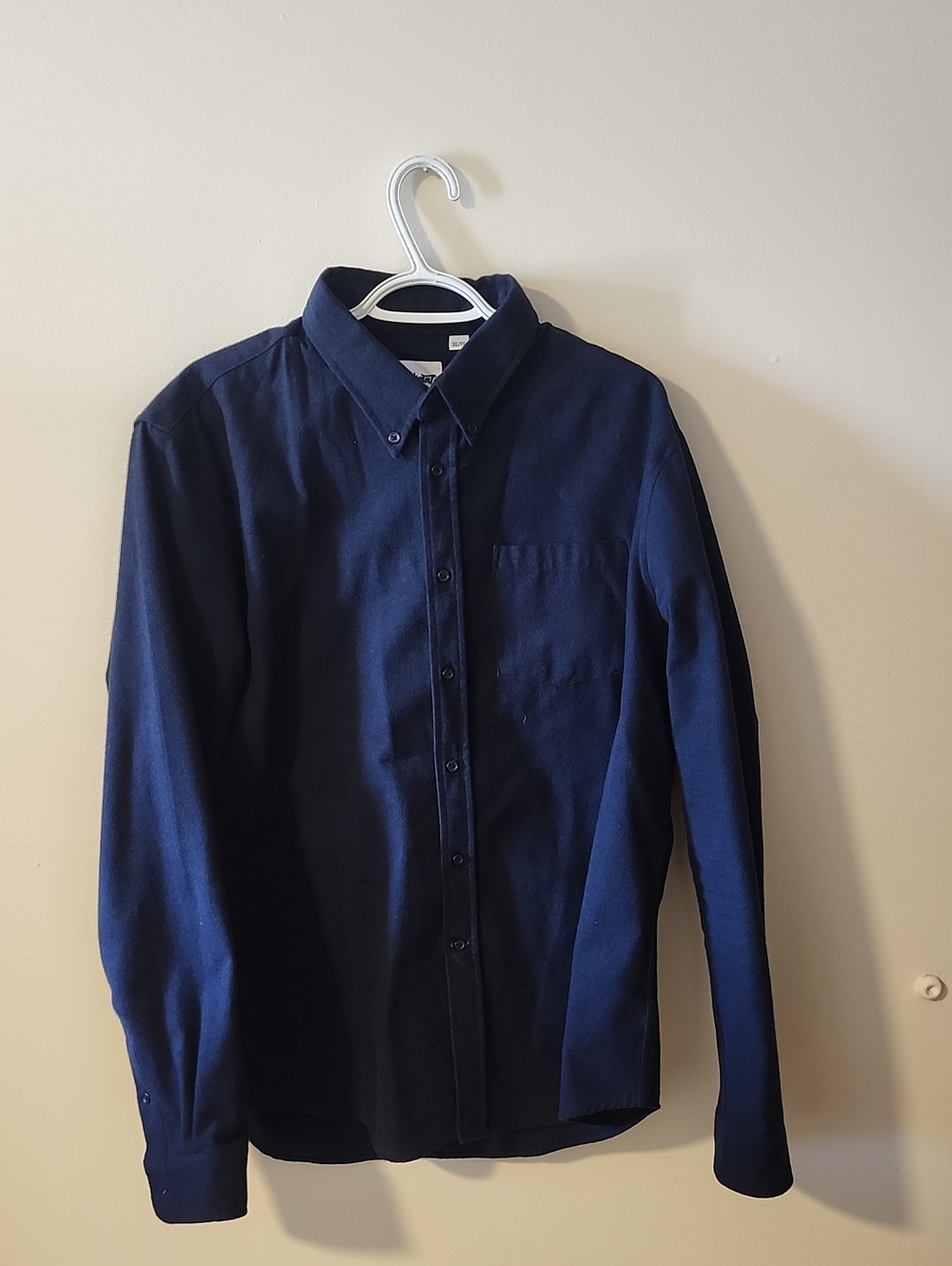 Men's Bon Vivant Moleskin Navy Button-Down Shirt